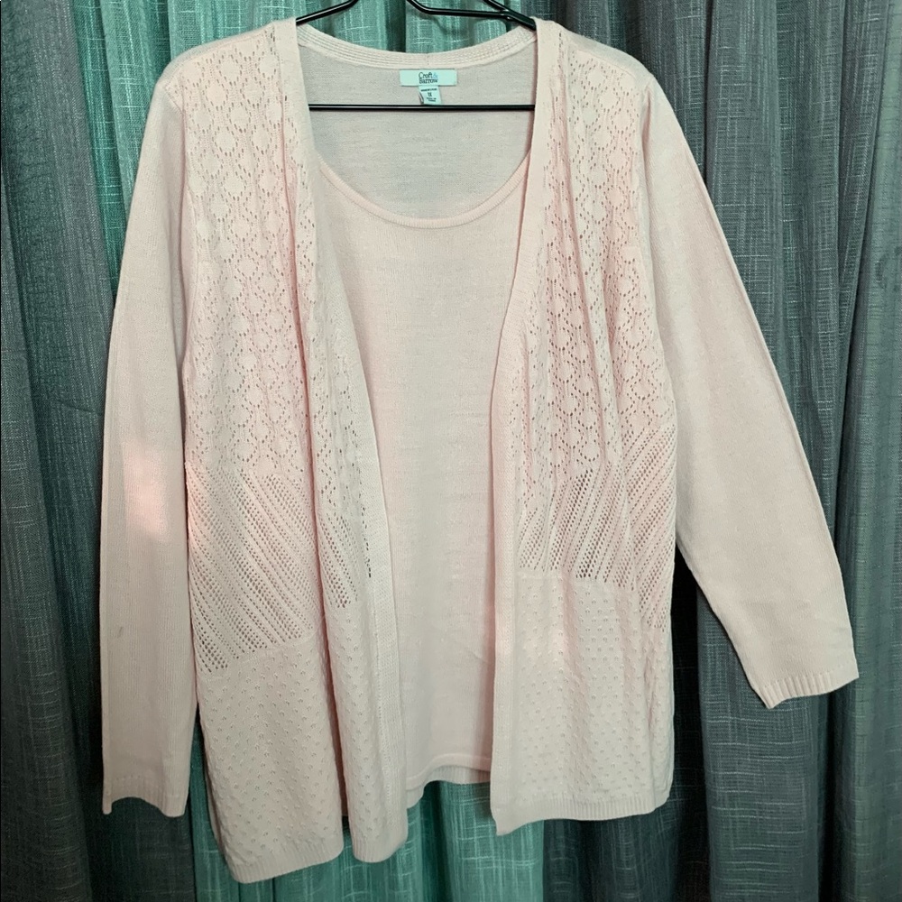Croft & Barrow faux layered long sleeved top sz 1x